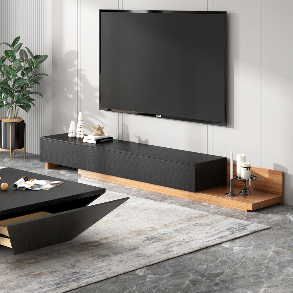 Modern Expandable Wooden Media Console