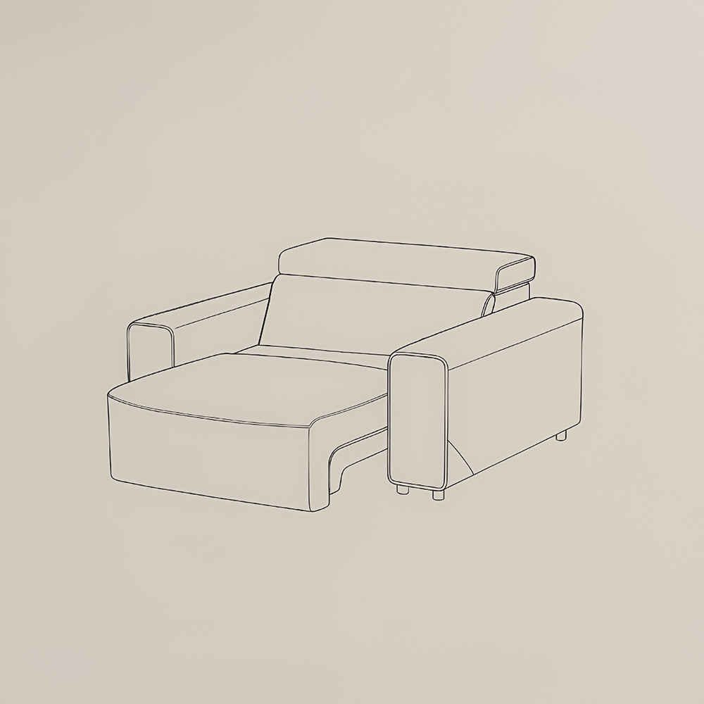 Modular Power Sofa Bed Expansion Accessories-Benjamin Beige