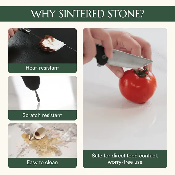 Acrylic Walnut & Black Kitchen Island