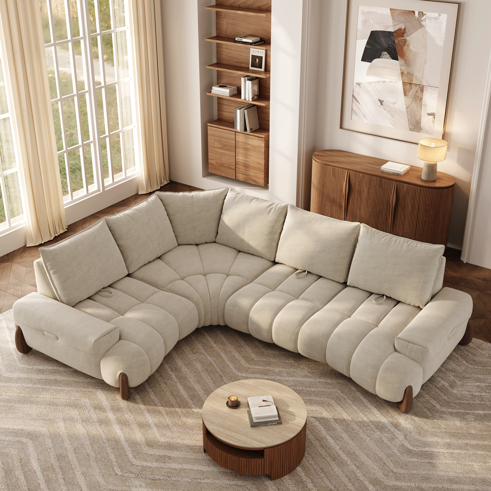 Blue Velvet Modular Sofas