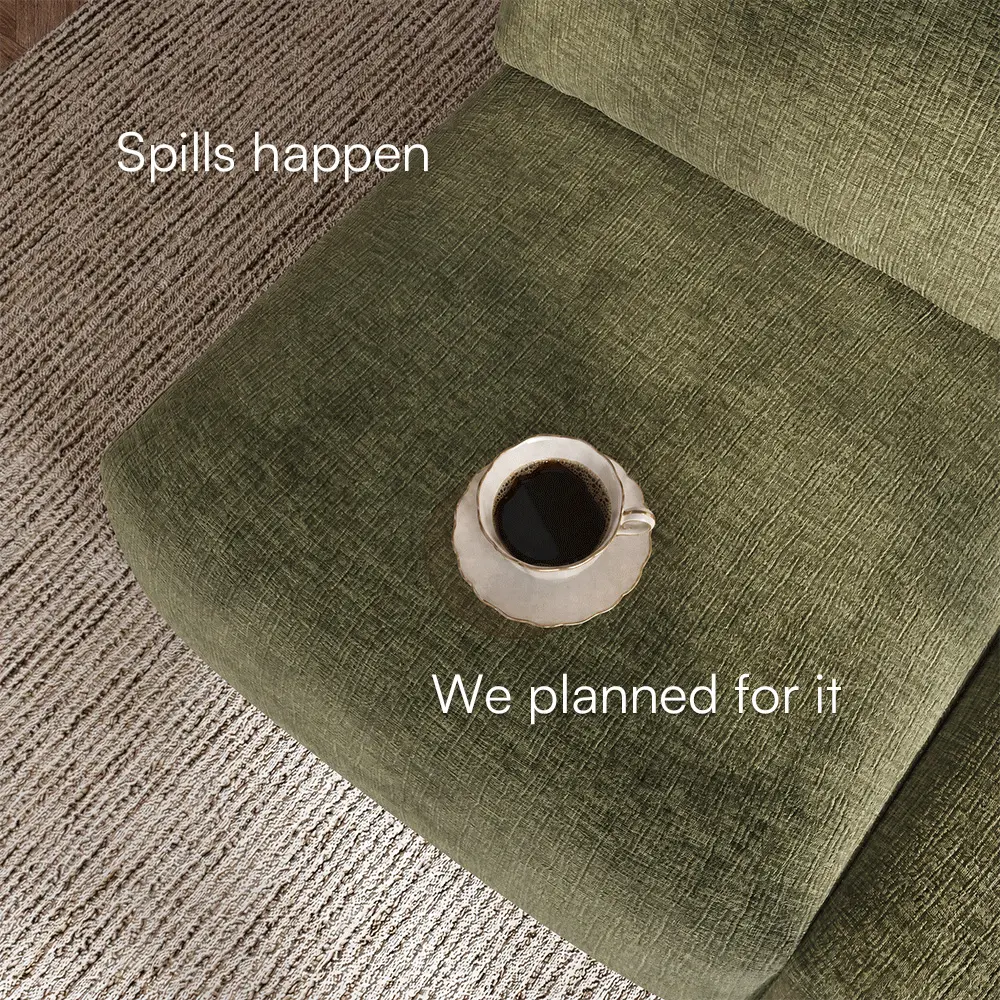 Relaxed Green Modular Sofas
