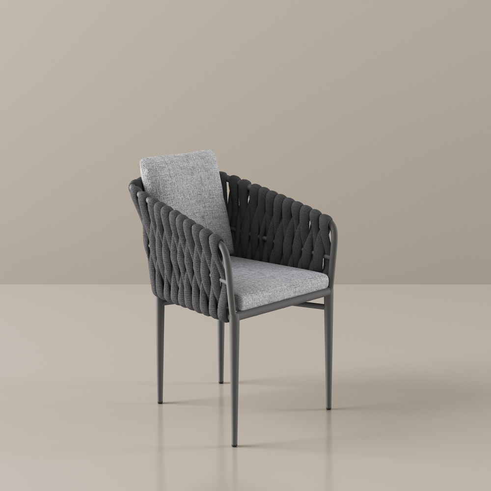 Modern Outdoor Black Wicker Chair Set of 2/4/6/8, Outdoor Wicker Seating Set with Soft Cushion for Indoor & Outdoor Use, Modern Wicker Dining Chairs for Backyard