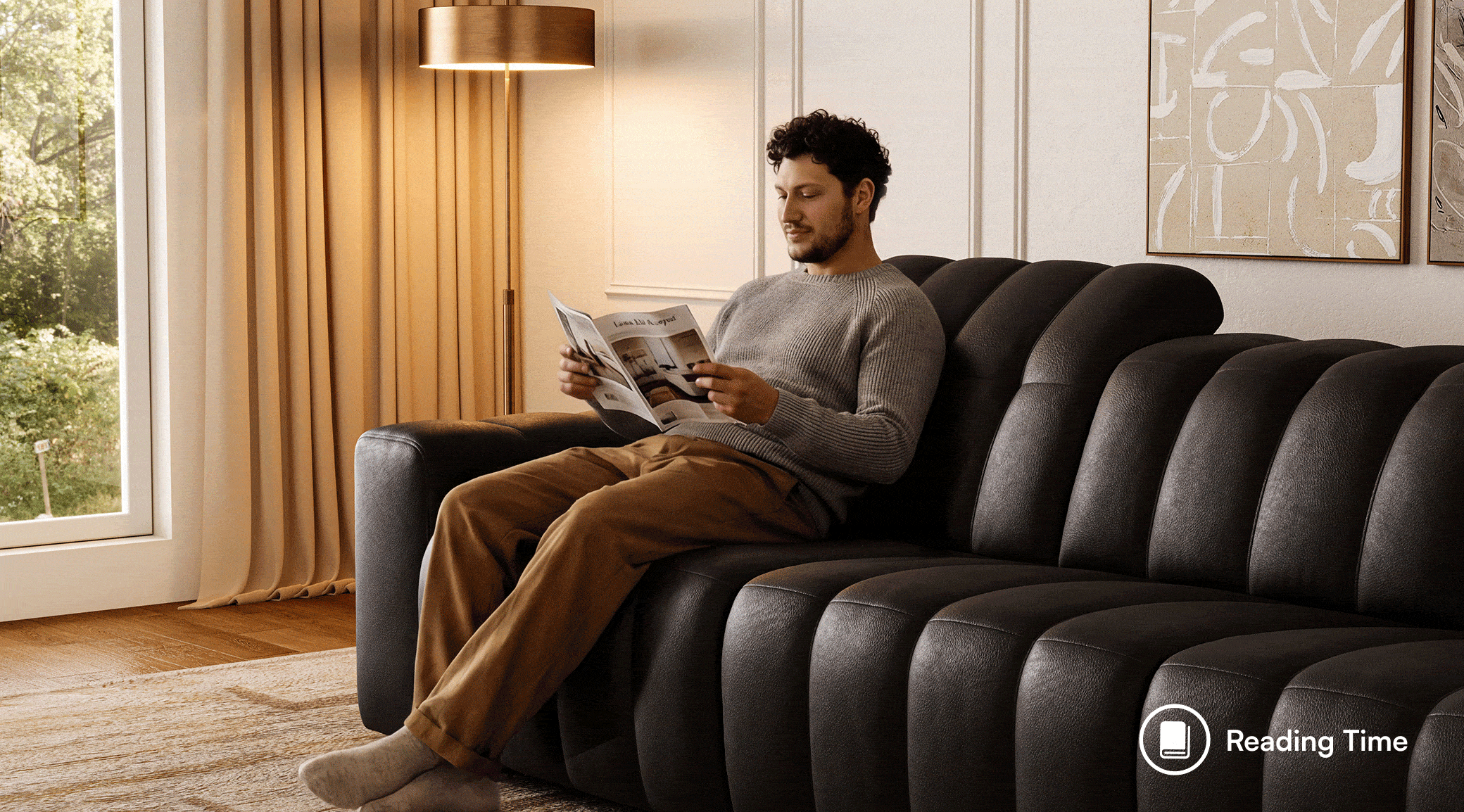 Dual Power Reclining Sofa