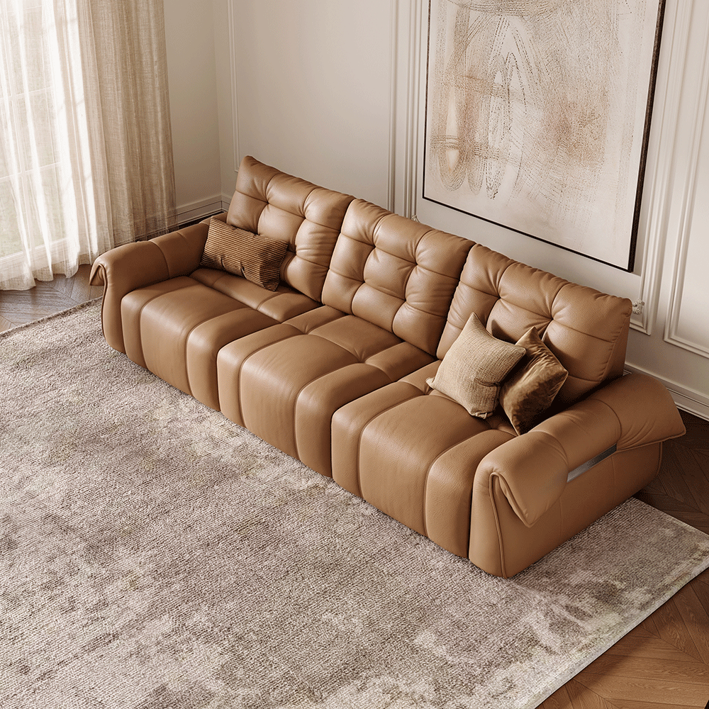 Brown Top Grain Leather Power Reclining Sofas