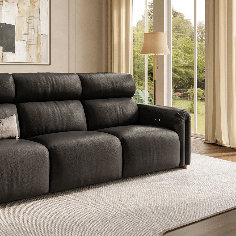 Electric Reclining Sofa with Full Lie-Flat Comfort Seating