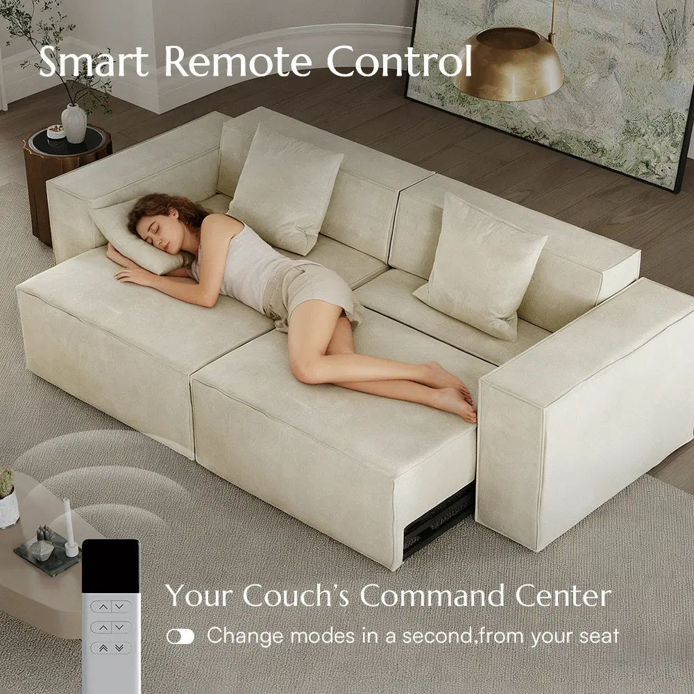 Apartment Beige Fabric Smart Furniture