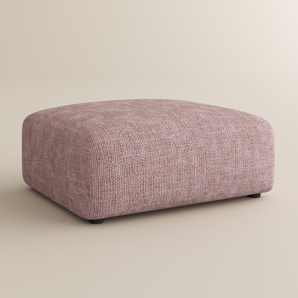 Pink Ottoman-Vintage Chenille Sofa