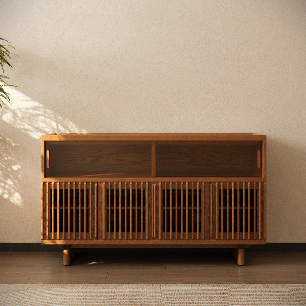 with Shelves Walnut Color Engineered Wood Storage Cabinets