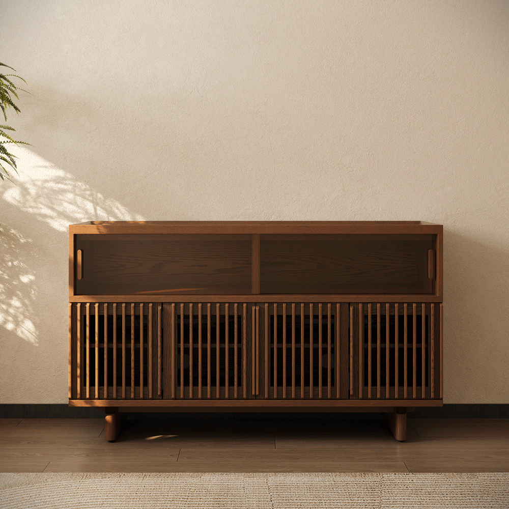 Brown Engineered Wood Storage Cabinets