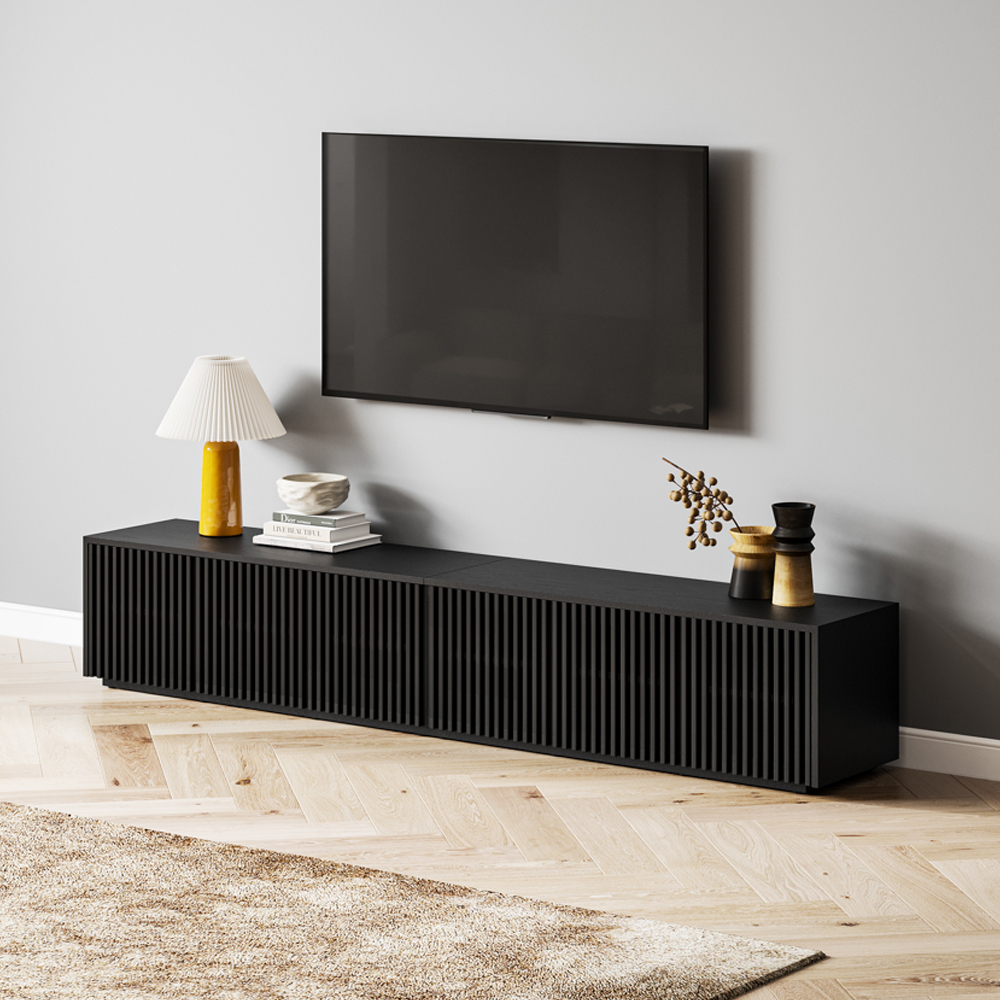 95" Modern Minimalist Wood TV Stand