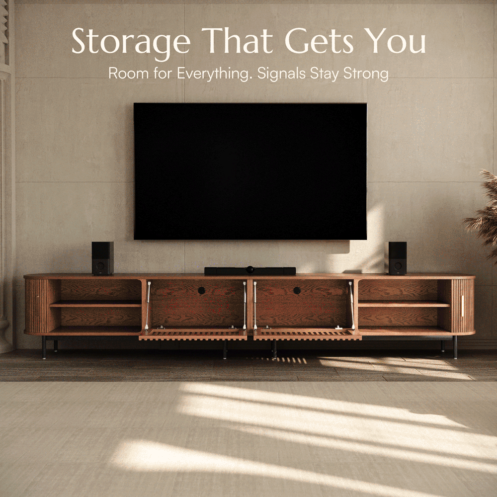 Eos Walnut Color Plywood TV Stands