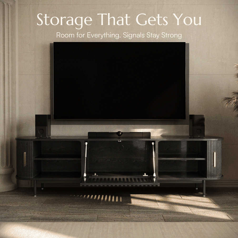 Large Black Plywood TV Stands