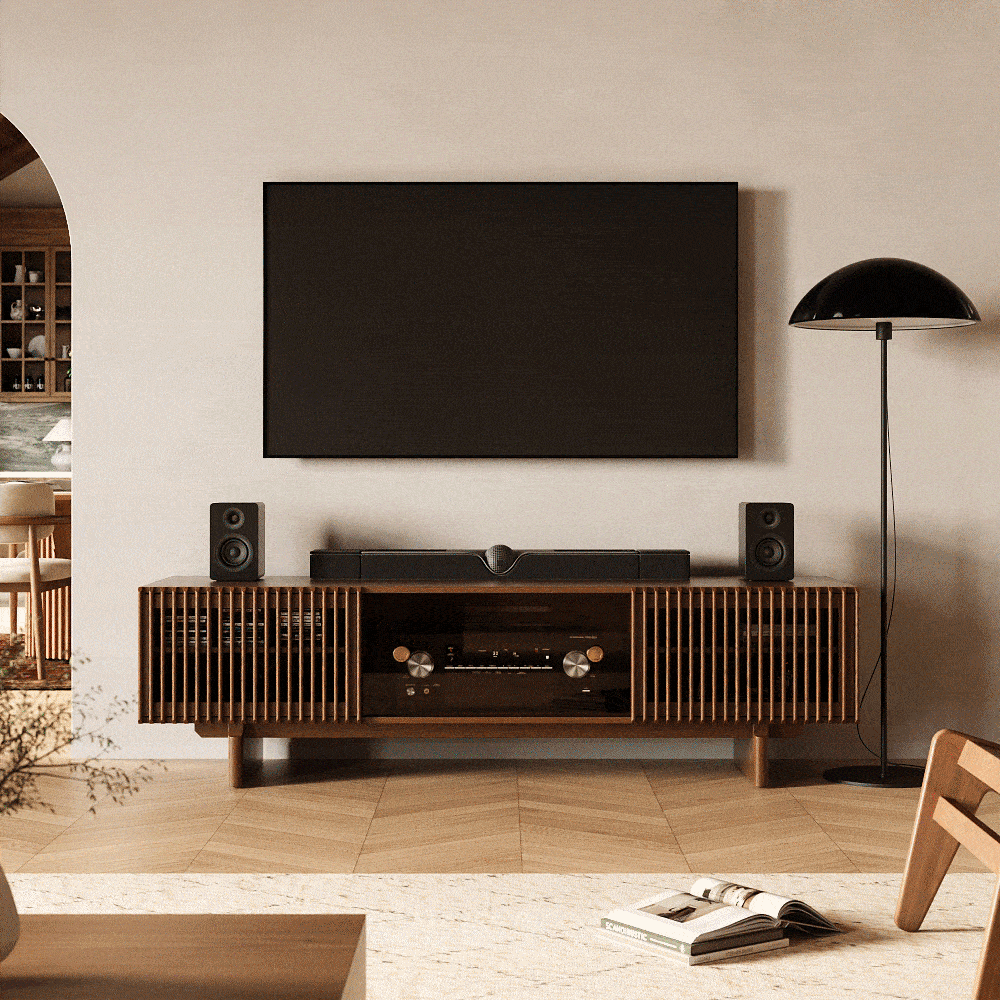 Walnut Color Plywood TV Stands