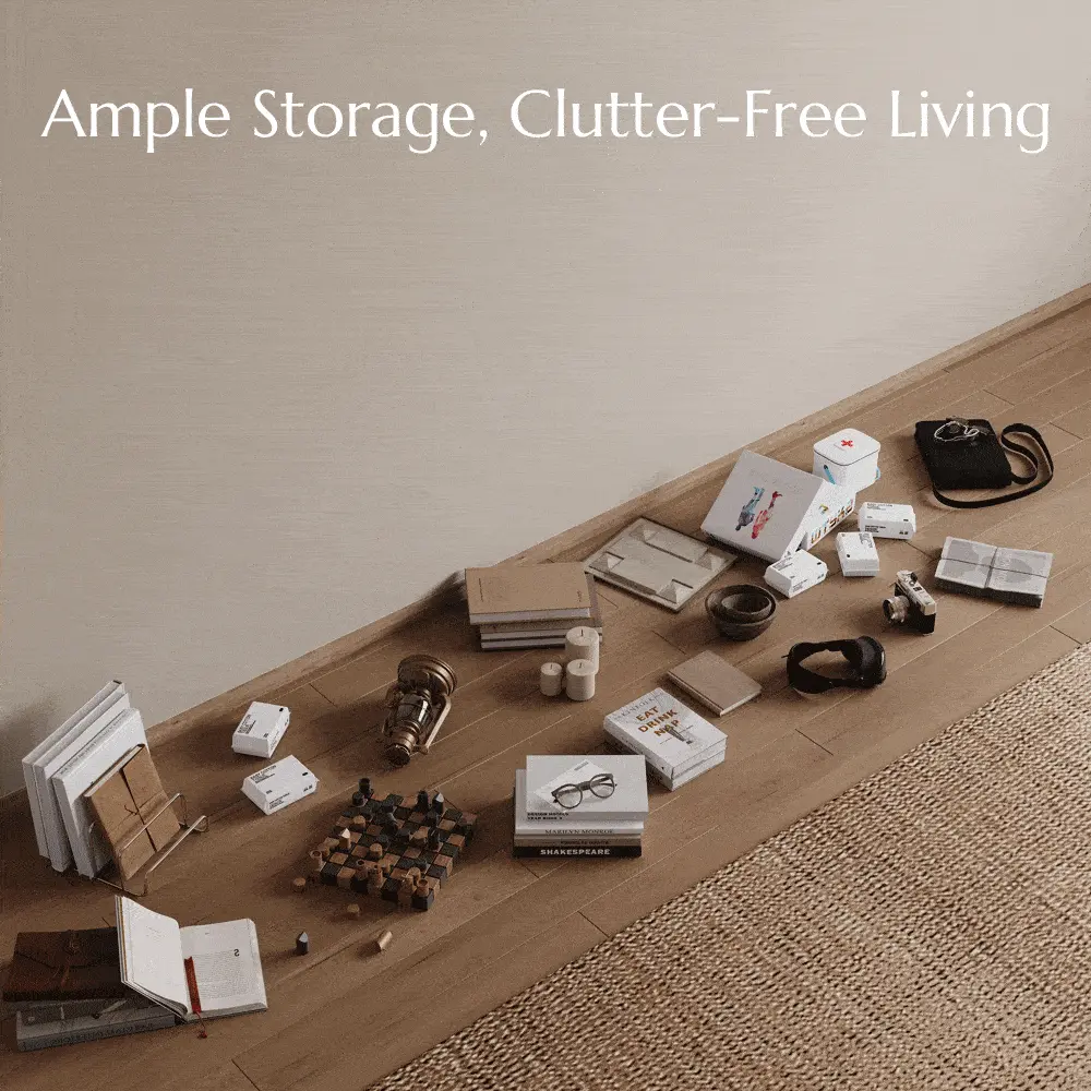 Large Walnut Color Plywood TV Stands