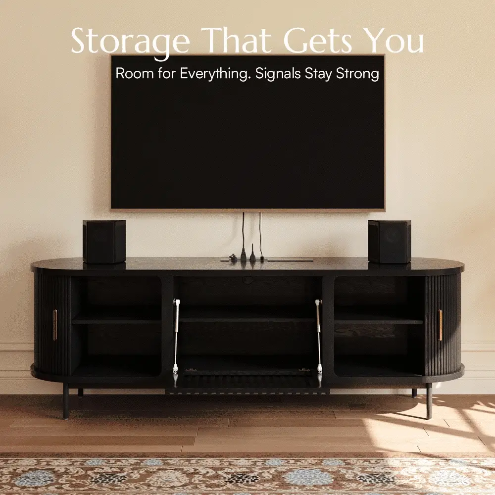 Eos Walnut Color Engineered Wood TV Stands