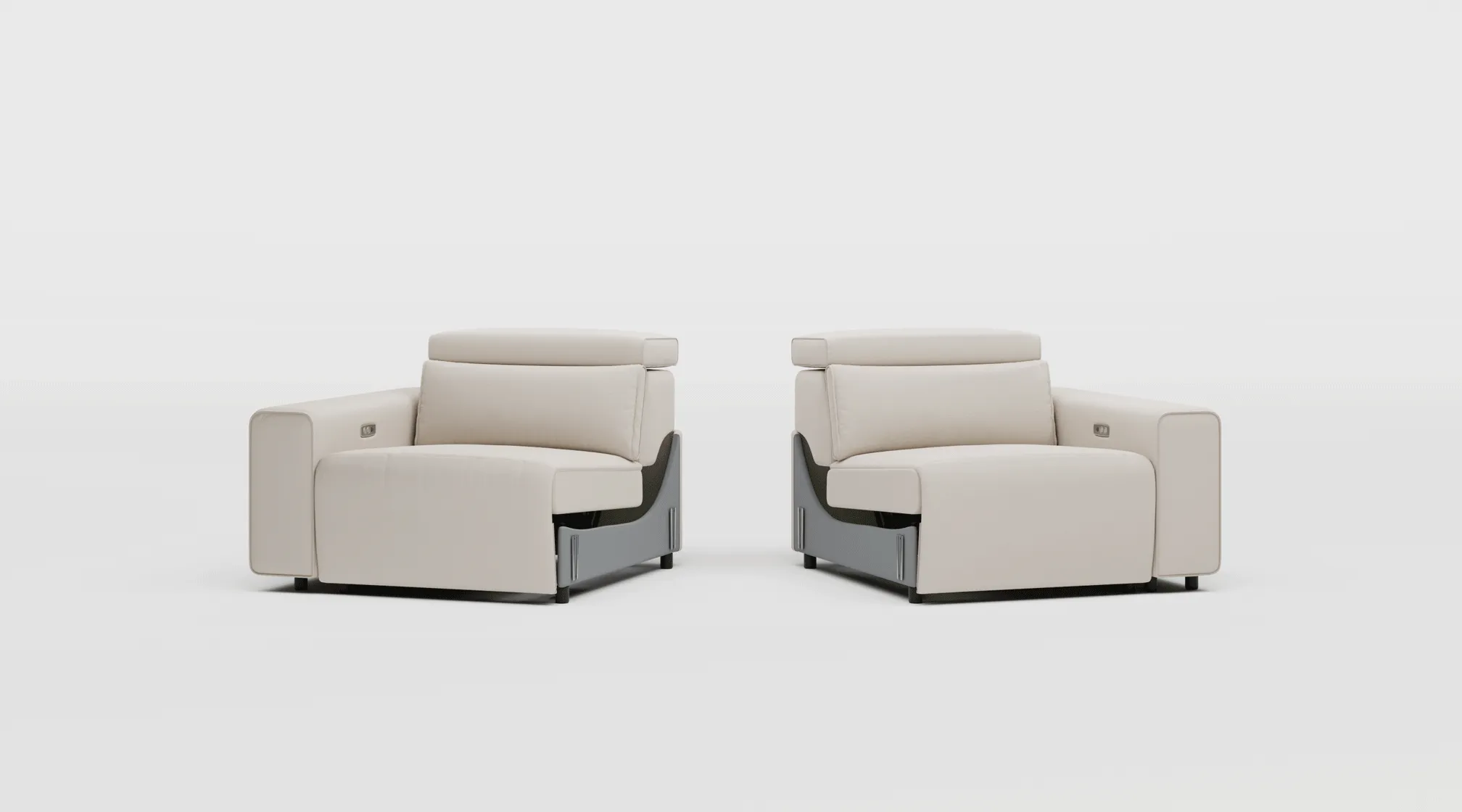 Minimalist Power Recliner Sofa