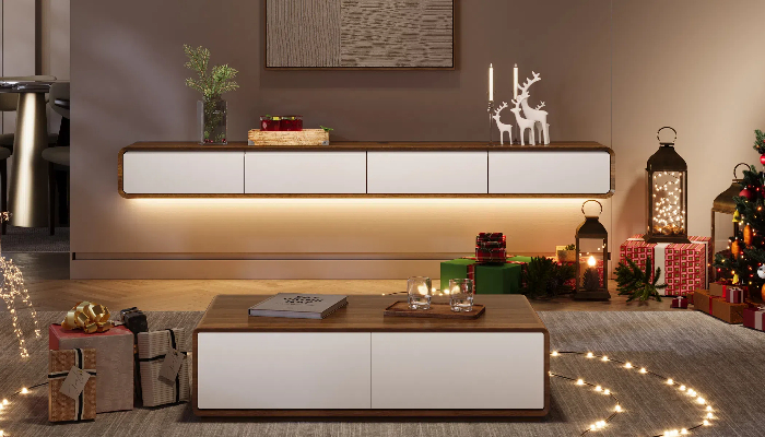 Table basse rectangulaire avec rangement Color Combo