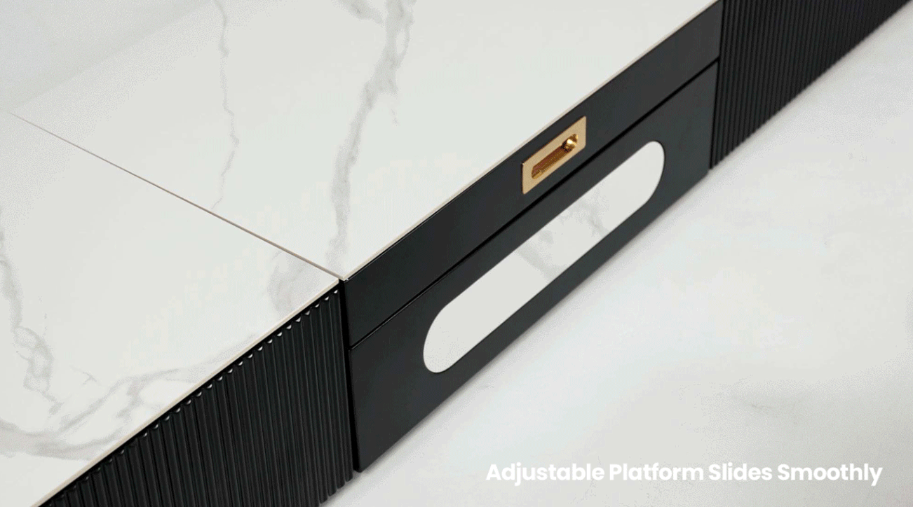 Verstellbare und einziehbare Plattform