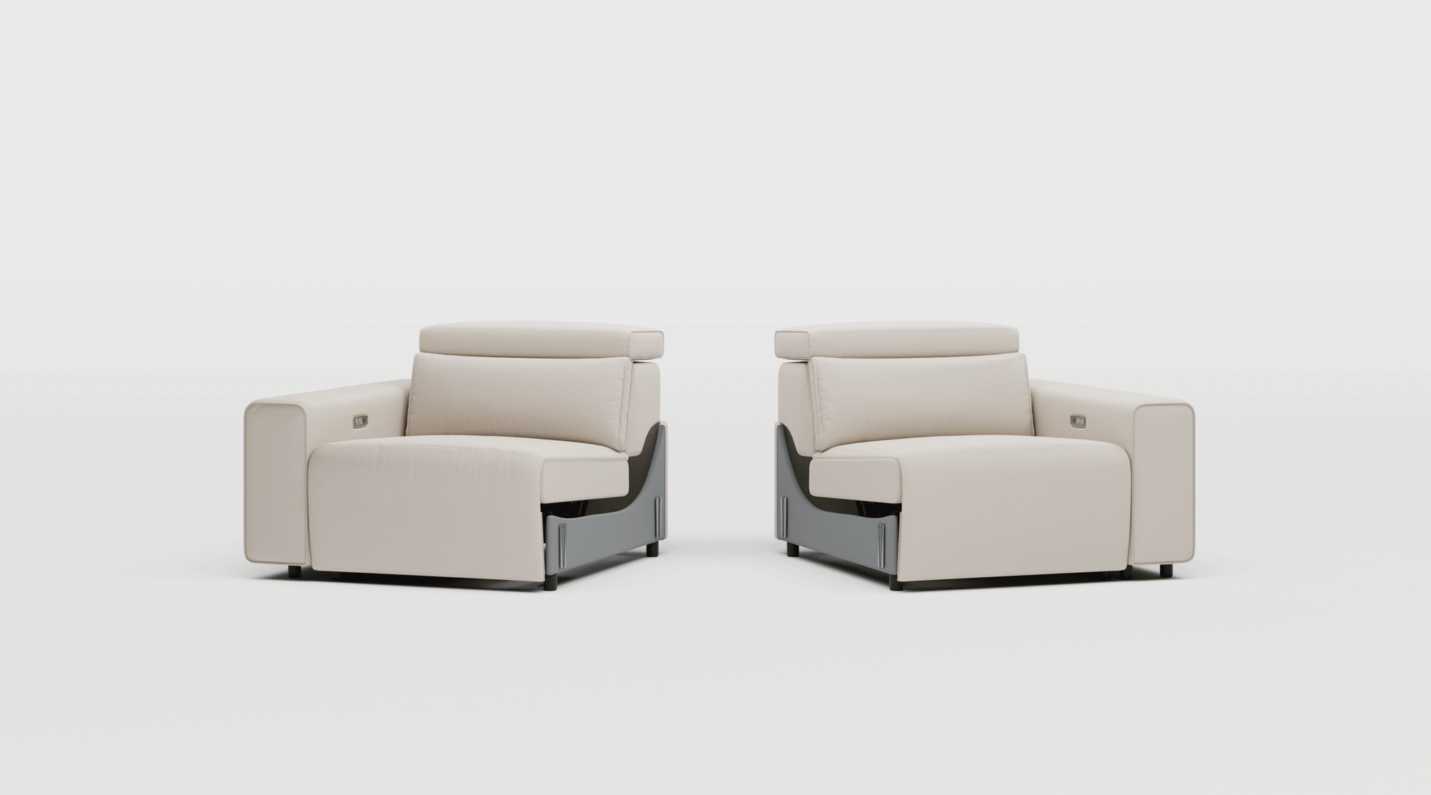 Minimalist Power Recliner Sofa