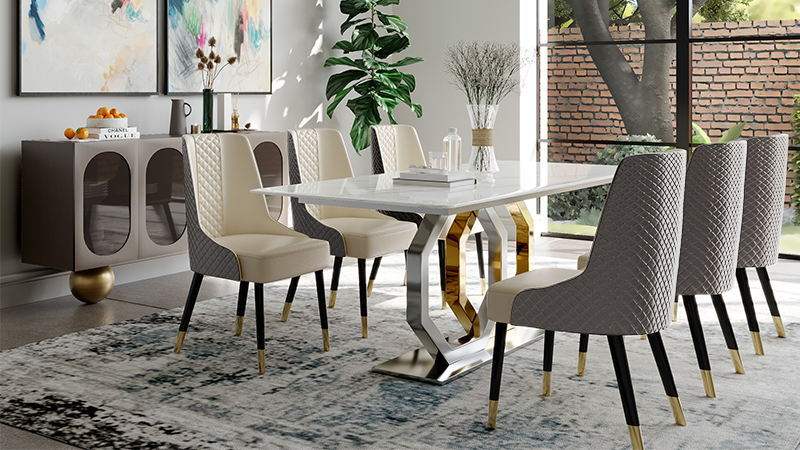 Stylish Dining Room Table Sets for 6-8 Seaters | Free Shipping